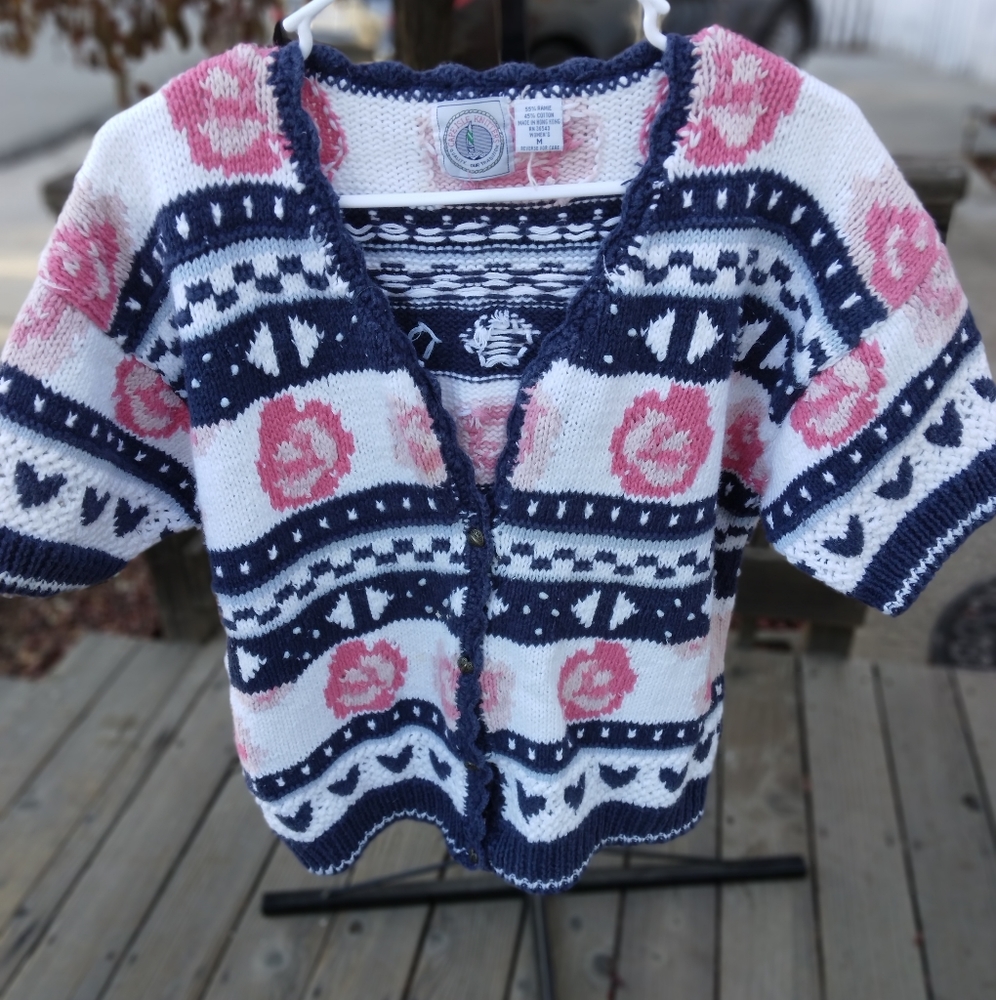Vintage Cape Isle hand Knitted sweater-size M